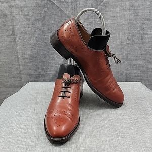 Ann Mashburn Made In Italy brown leather Oxford shoe Rare Lace-Up women's SZ 37